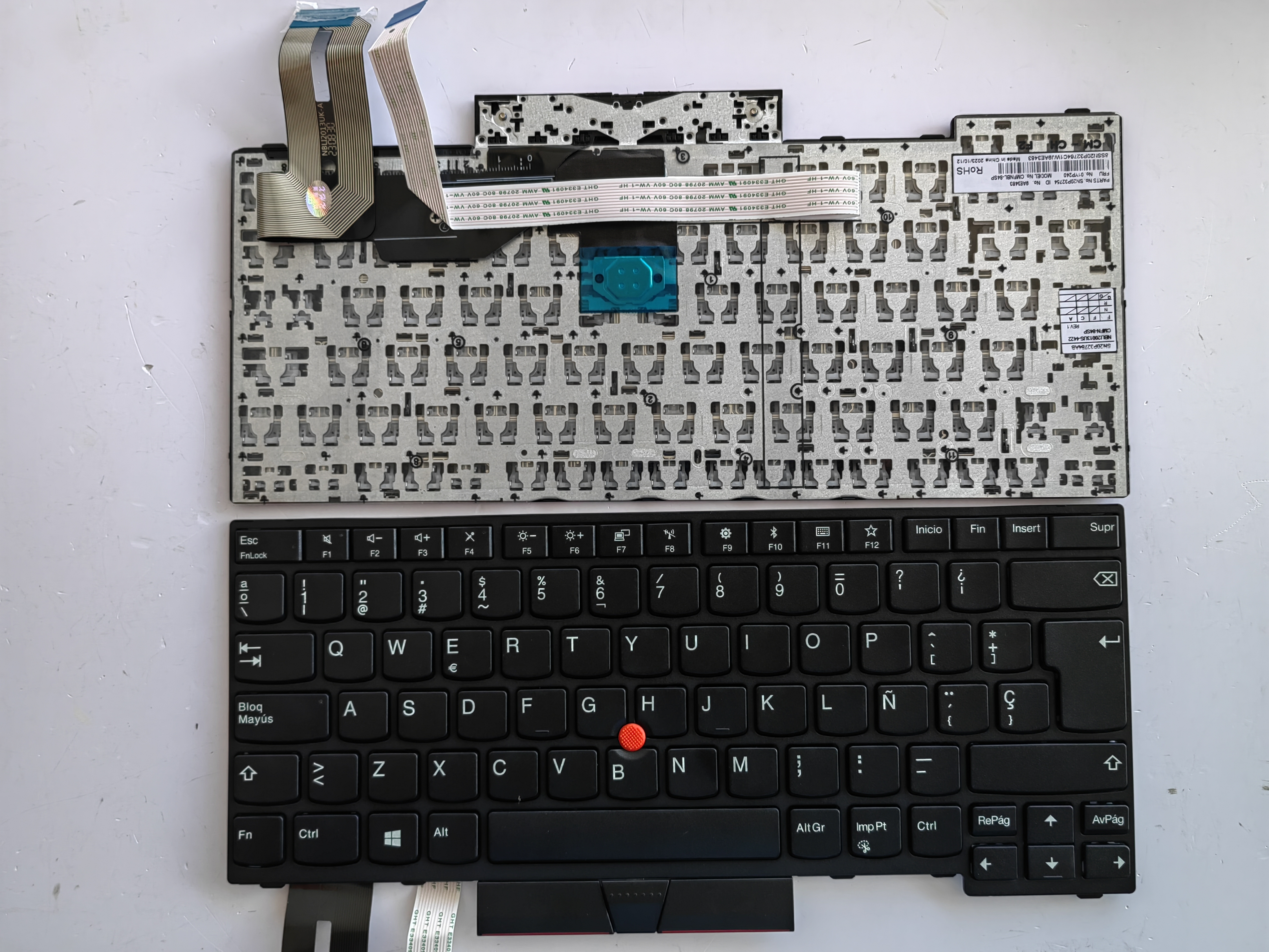 Picture of New Replacement Laptop Keyboard For IBM E480/T490/E490/T480S/L480/L380/R480/L390/E495 BLACK FRAME BLACK (OEM) SP Layout